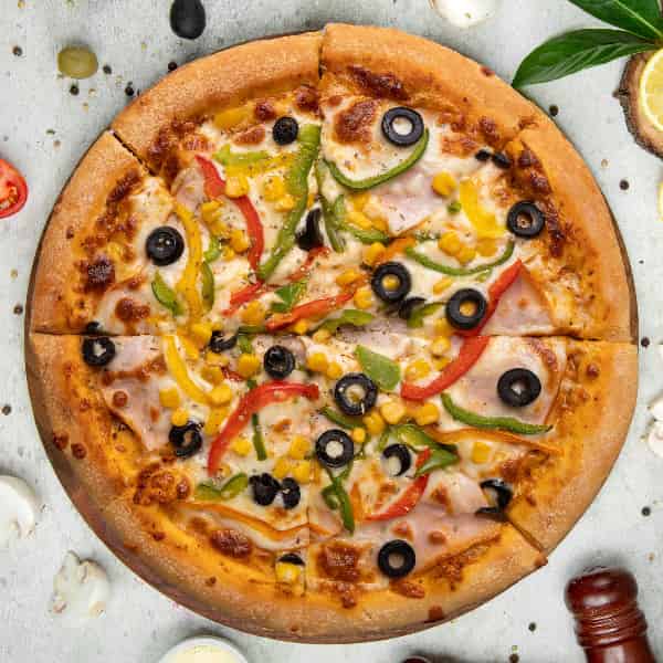 بيتزا حبش وخضار